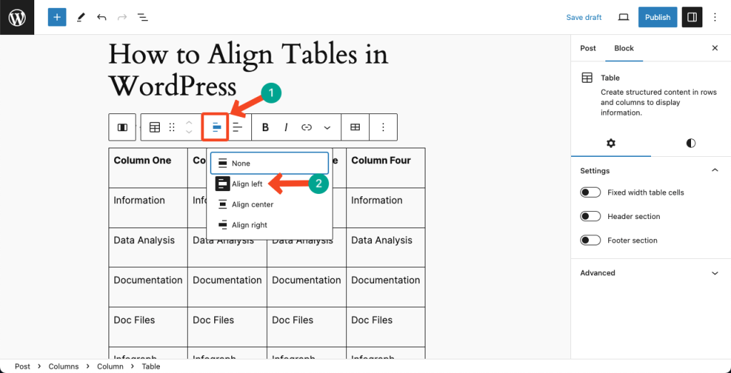 how-to-align-tables-in-wordpress-left-center-or-right