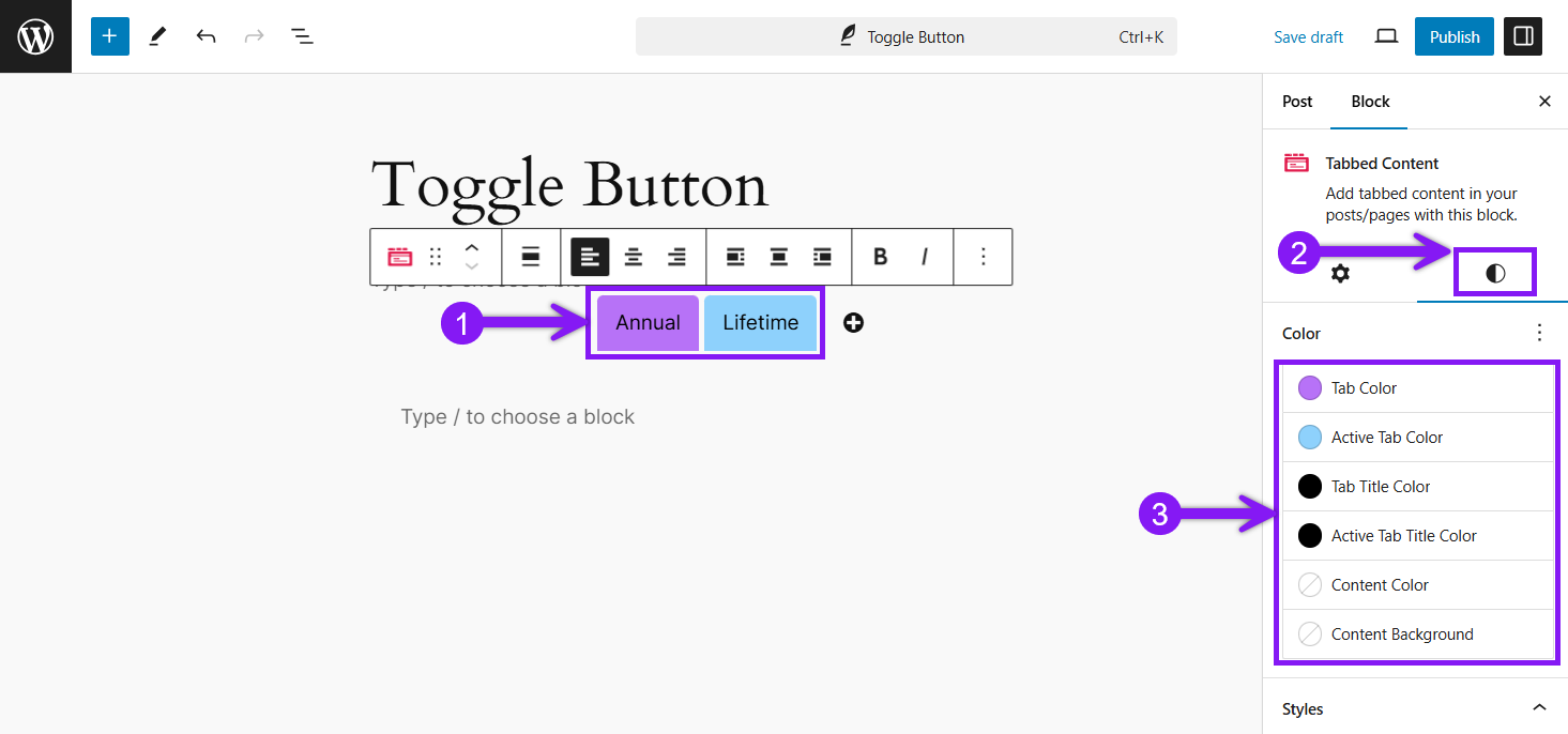How to Add a Toggle Button To Your WordPress Site