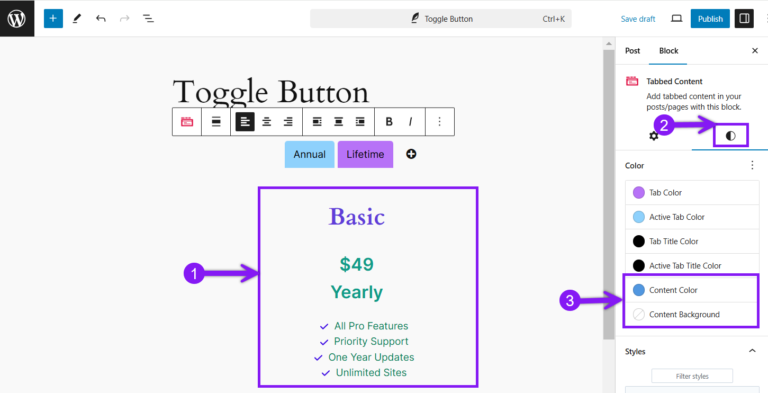 How to Add a Toggle Button To Your WordPress Site