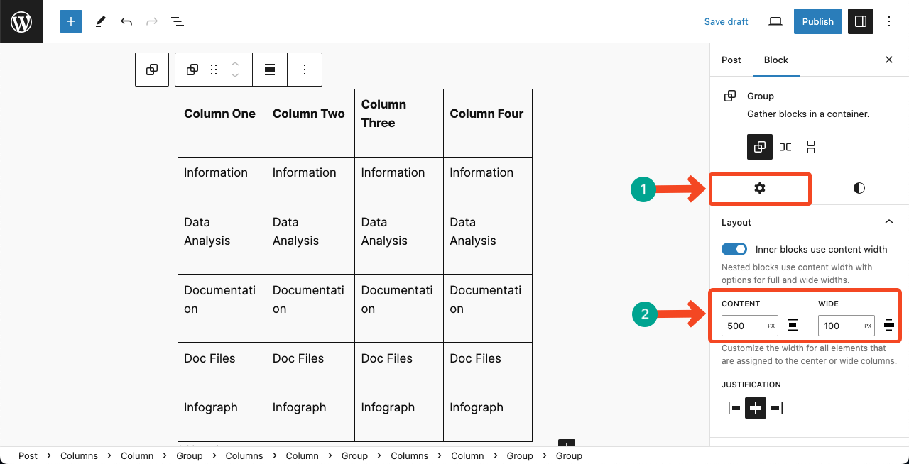 How to Change Table Width In WordPress Tableberg