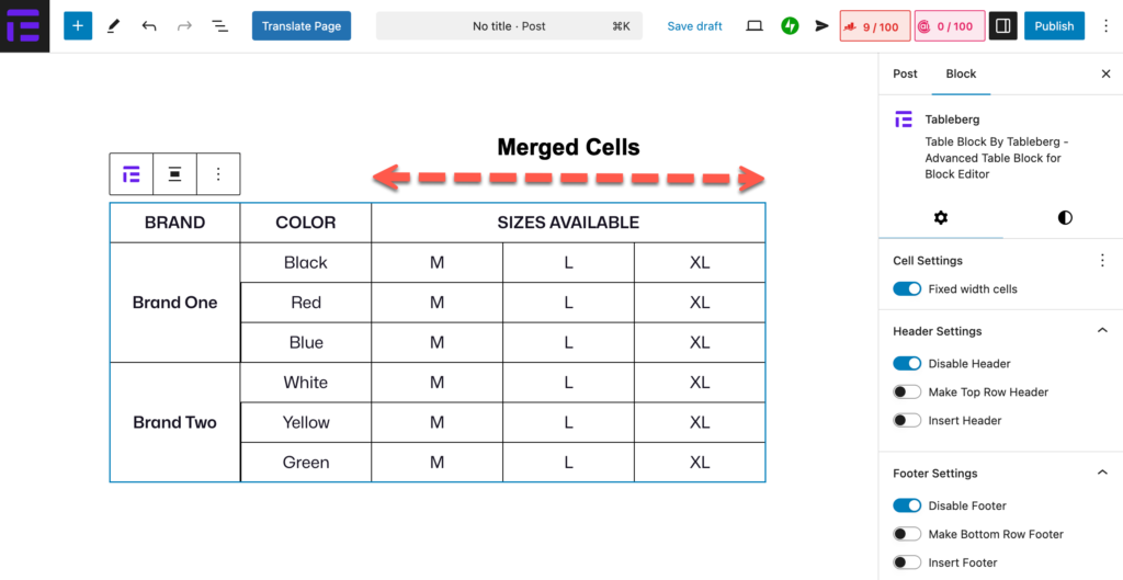 How to Merge Cells in a Table Tableberg