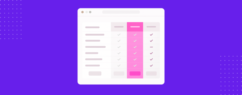 Product & Feature Comparison Table Examples That Work