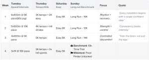 Marathon Training Plan pattern preview