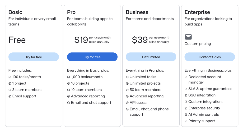 Saas Features Table Modern SaaS Pricing Table | WordPress Table Pattern