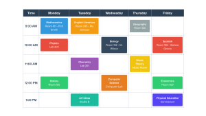 Weekly Class Timetable pattern preview